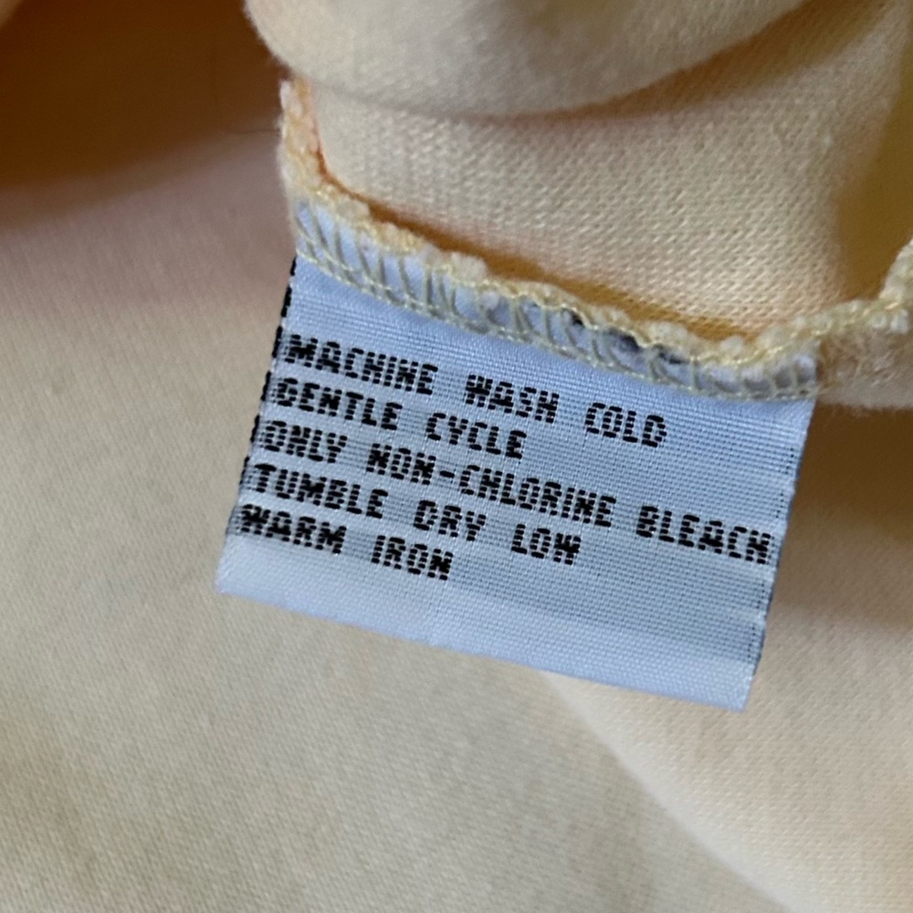 Talbots | Vintage Pale Yellow Basic Long-Sleeve C… - image 4